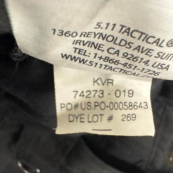 5.11 Tactical Pants Mens 34x30 ACTUAL Black Taclite Pro Ripstop Cargo Utility - Picture 7 of 9
